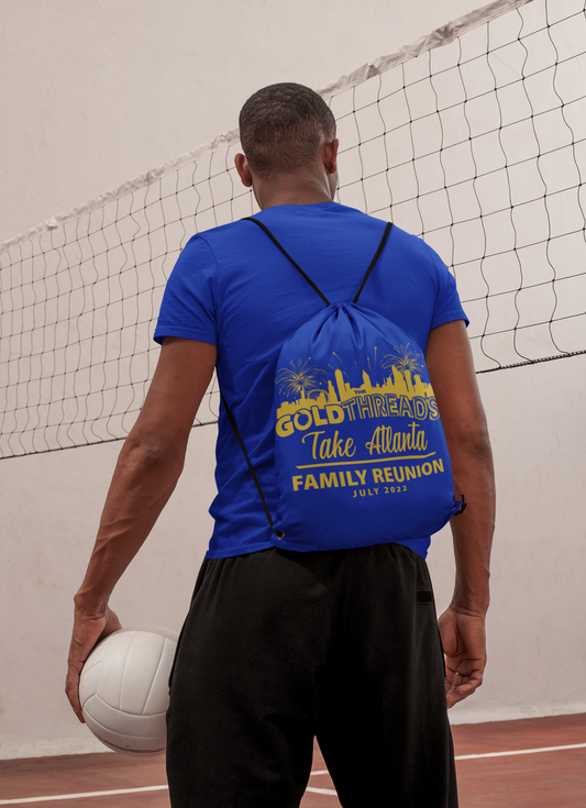 Gold Threads Family Reunion Drawstring Bag - Kyublis DZigns