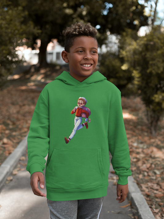 kids wearing green Cugly Hoodie featuring Joy