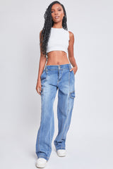 High-Rise Straight Cargo Jeans