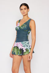 Marina West Swim Dress in Aloha Forest