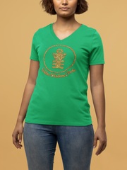 Golden Wisdom Circle - V-Neck - Unisex Bling Tees