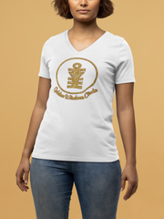 Golden Wisdom Circle - V-Neck - Unisex Bling Tees