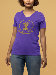 Golden Wisdom Circle - V-Neck - Unisex Bling Tees