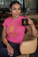 Golden Wisdom Circle  - Missy Fit Sexy Bling Crew Tee