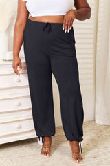 Basic Bae Full Size Soft Rayon Drawstring Waist Pants with Pockets - Kyublis DZigns